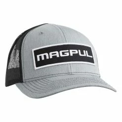 Adult Magpul Wordmark Patch Trucker Snapback Hat Gray/black