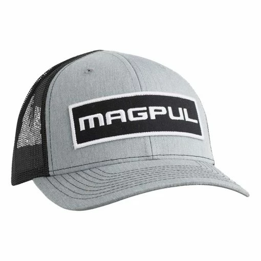 Adult Magpul Wordmark Patch Trucker Snapback Hat Gray/black -Cheap Magpul Store unnamed file 175
