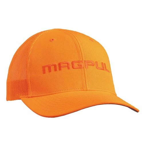 Adult Magpul Wordmark Blaze Orange Trucker Snapback Hat -Cheap Magpul Store unnamed file 182