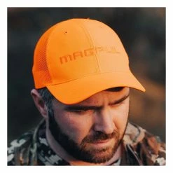 Adult Magpul Wordmark Blaze Orange Trucker Snapback Hat -Cheap Magpul Store unnamed file 184
